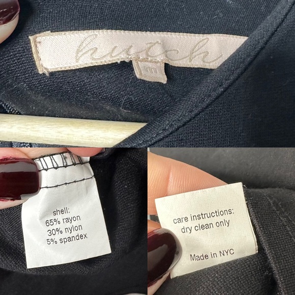 Anthropologie Hutch Black White A Line Mod Round Pocket Dress - Picture 5 of 6